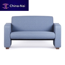 Contemporary sofa ROBERT 3fabricbluewooden base