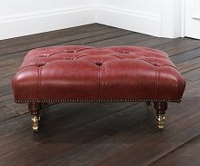 Chesterfield footrest CHATSWORTHleather