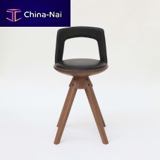Scandinavian design bar chair indoorleatherash base