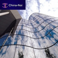 Tempered glass panel HEAT-STRENGTHENEDtransparentfor facadecurved