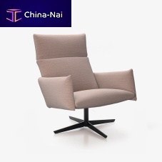 Contemporary armchair CALMA fabricashgray