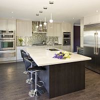 Contemporary kitchen TRIBECAmelamineislandL-shaped