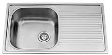 Single-bowl kitchen sink VOGUEwith drainboardstainless steelovermount