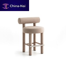Contemporary bar chair Gropius CS1indoorfabricwooden base