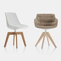 Contemporary chair FLOW indooroutdoorfabric