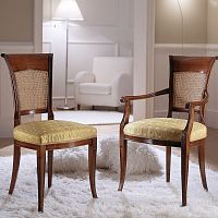 Traditional chair M 605 E M606indoorfabricwooden base