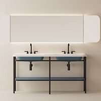 Console washbasin OttocentoSolid Surfacewith mixer tapcustom