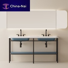 Console washbasin OttocentoSolid Surfacewith mixer tapcustom