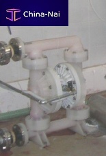 Centrifugal pump air-drivenfor the food industrytransport