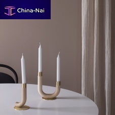 Brass candle holder KAARI Uwooden