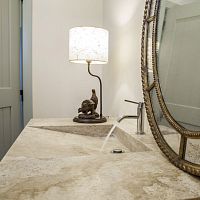 Wall-mounted washbasin PA 4natural stonewith adjustable mirrordouble