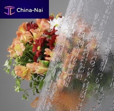 Safety glass panel CRISTAL FARAOpatternedtranslucentfor door