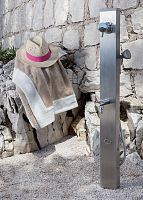 Pool outdoor shower RIVAstainless steelcommercialhome