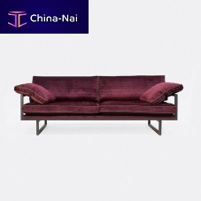 Industrial style sofa BRAD S10fabricleatherbrown