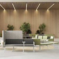 Modular bench RIVAcontemporaryfabricsteel