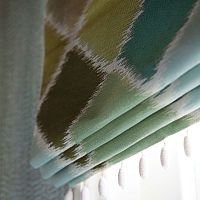 Curtain fabric ROSSLYN : DRUMMONDfor roller blindsgeometric patternviscose
