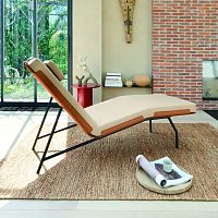 Contemporary chaise longue Carusofabricleatherplywood
