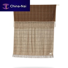 Alpaca-wool blanket Aymara New Square Brown