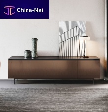 Contemporary sideboard LABanodized aluminumstonebrown