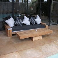 Contemporary coffee table NAMAteakwooden baserectangular