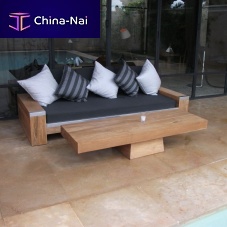 Contemporary coffee table NAMAteakwooden baserectangular