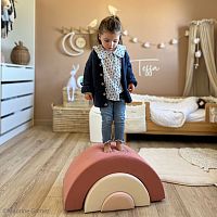 Contemporary pouf MILOcottonsemicircularchild's