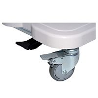 Medical trolley wheel 3800 PEwith brakerubberstainless steel