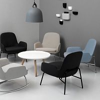 Contemporary armchair ERAleatherfabricoak