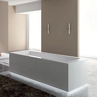 Free-standing bathtub QUADRISSIMAhydromassagechromotherapyCorian®