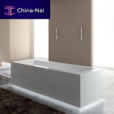 Free-standing bathtub QUADRISSIMAhydromassagechromotherapyCorian®