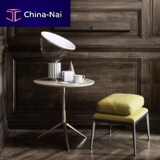 Contemporary pedestal table CozyoakMDFwood veneer