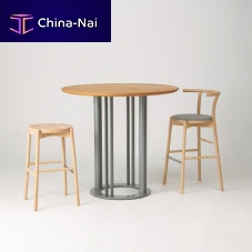 Contemporary high bar table RB oakashwalnut