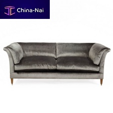 Traditional sofa COLETTEfabricleatherwooden
