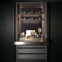 Contemporary storage cabinet for kitchen CABINETglassstainless steelaluminum