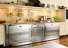 Contemporary kitchen COMPOSIZIONE 26steelwith handle