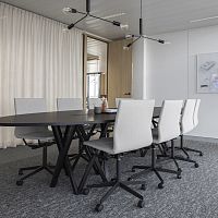 Contemporary chair VVD SLIMindoorfabricmetal base