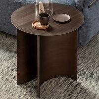 Contemporary side table Pierremetalmetal baseround