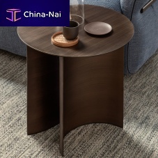 Contemporary side table Pierremetalmetal baseround