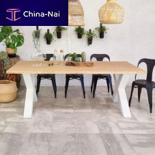 Contemporary dining table X100 oaksteel baserectangular