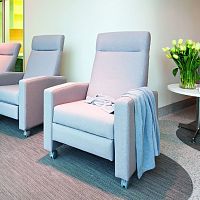 Healthcare facility relax armchair Reclinerscontemporaryfabricmetal