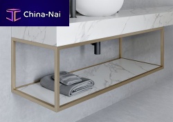 Wall-mounted shelf LESScontemporarywoodenbathroom