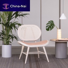 Contemporary fireside chair BERNARDES 293leatherfabricbeech