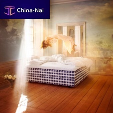 Double bed drmrcontemporaryupholsteredwith headboard