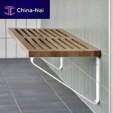 Contemporary bench CIRCUITwoodenwall-mounted