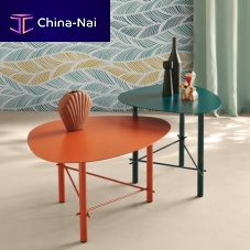 Contemporary coffee table Cookiesteelsteel baseoval
