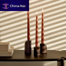 Metal candle holder PI mahogany