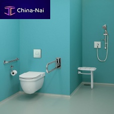 Stainless steel grab bar 51016 seriescurvedverticalwall-mounted