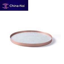 Copper serving tray FULL MOONmarblefor domestic use