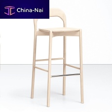 Contemporary bar stool EARL fabricbeechbeech base