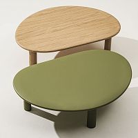 Contemporary coffee table GHIAwood veneerMDFterrazzo